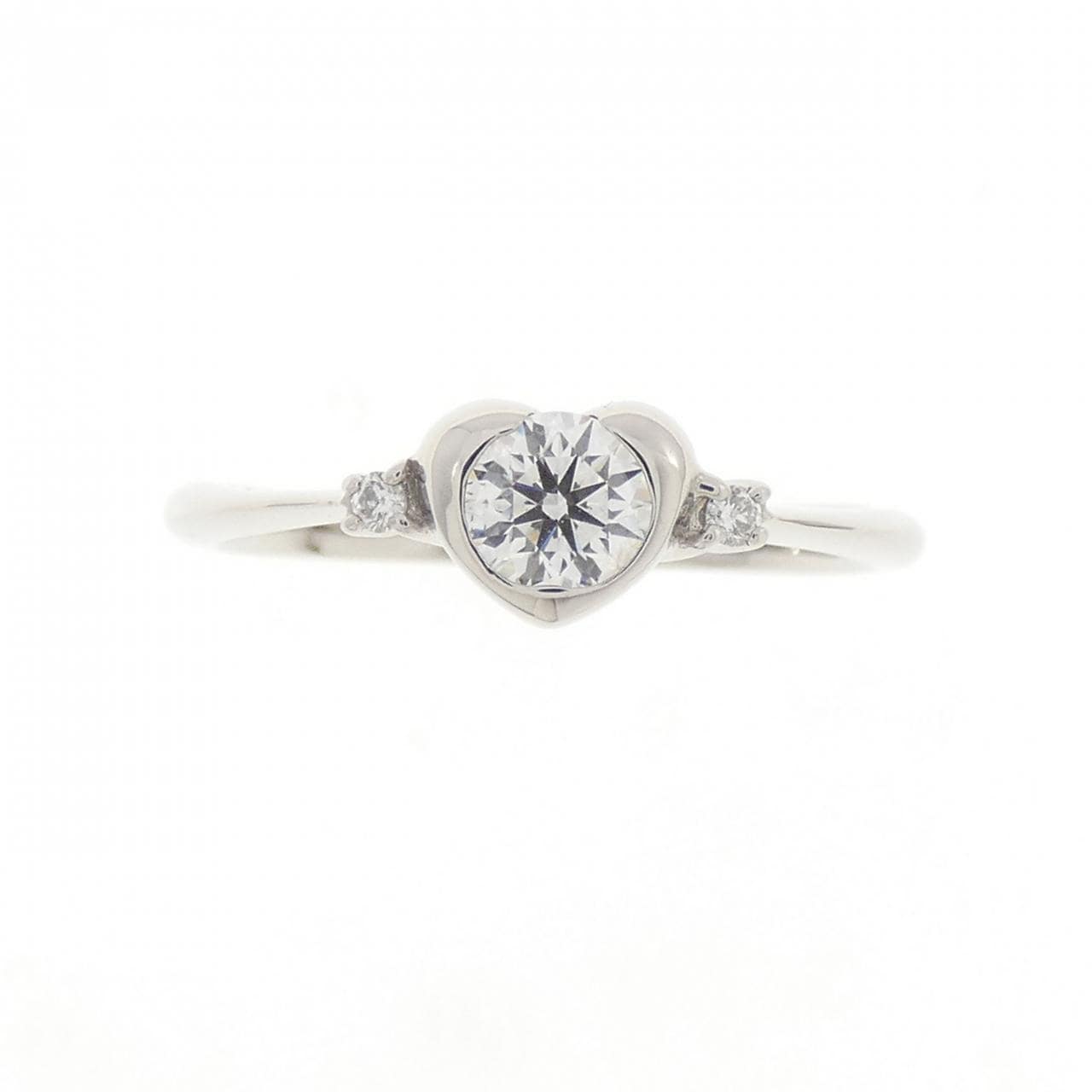 PT900 ハート ダイヤモンド リング 0.260CT