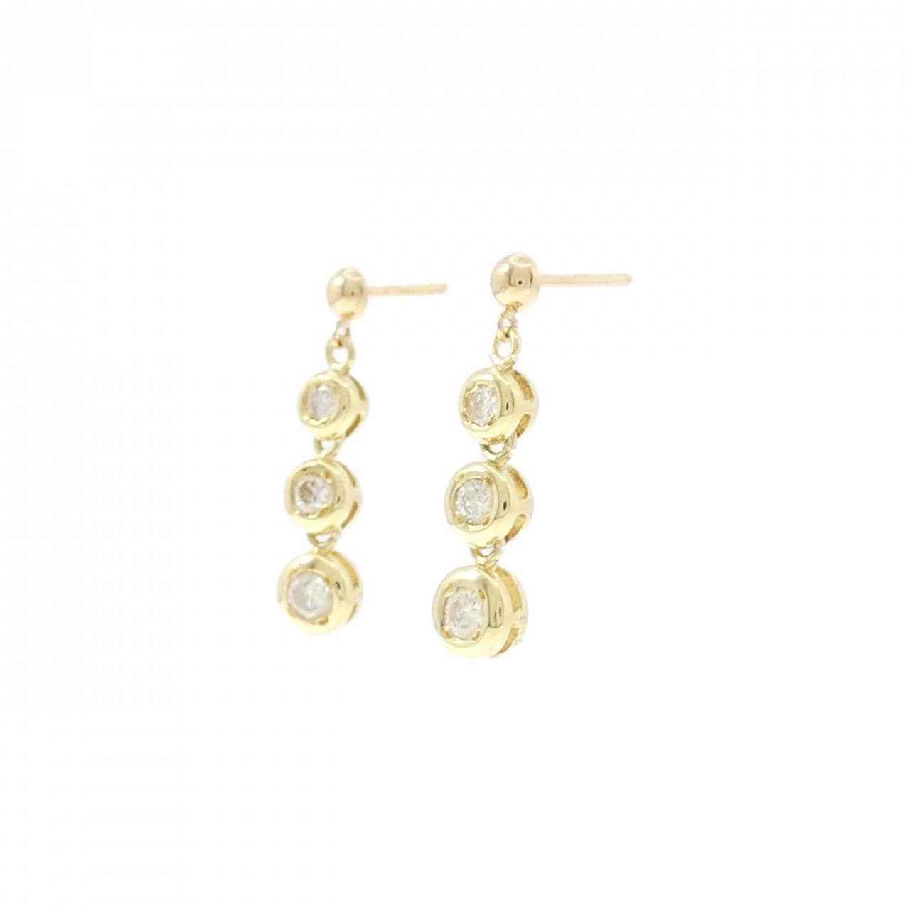 K18YG ダイヤモンド ピアス 0.30CT