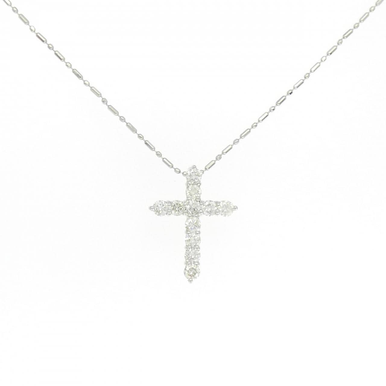 PT900/PT850 クロス ダイヤモンド ネックレス 0.56CT
