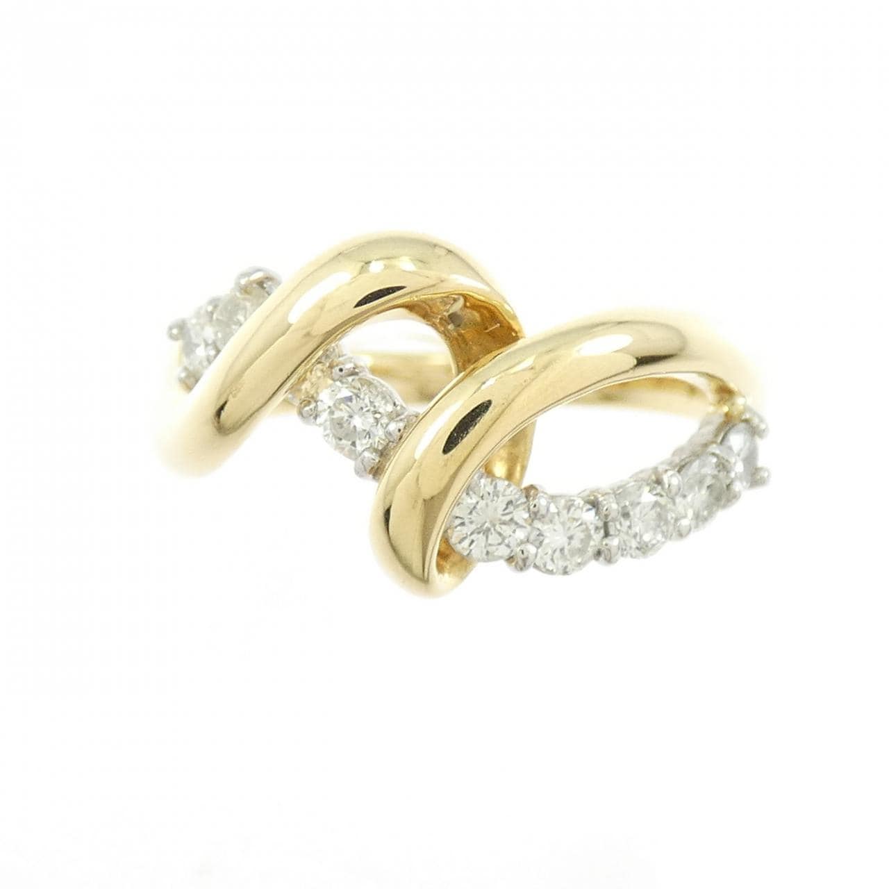 K18YG/PT900 ダイヤモンド リング 0.5CT