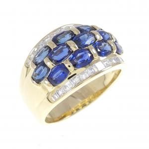 750YG サファイヤ リング 3.91CT