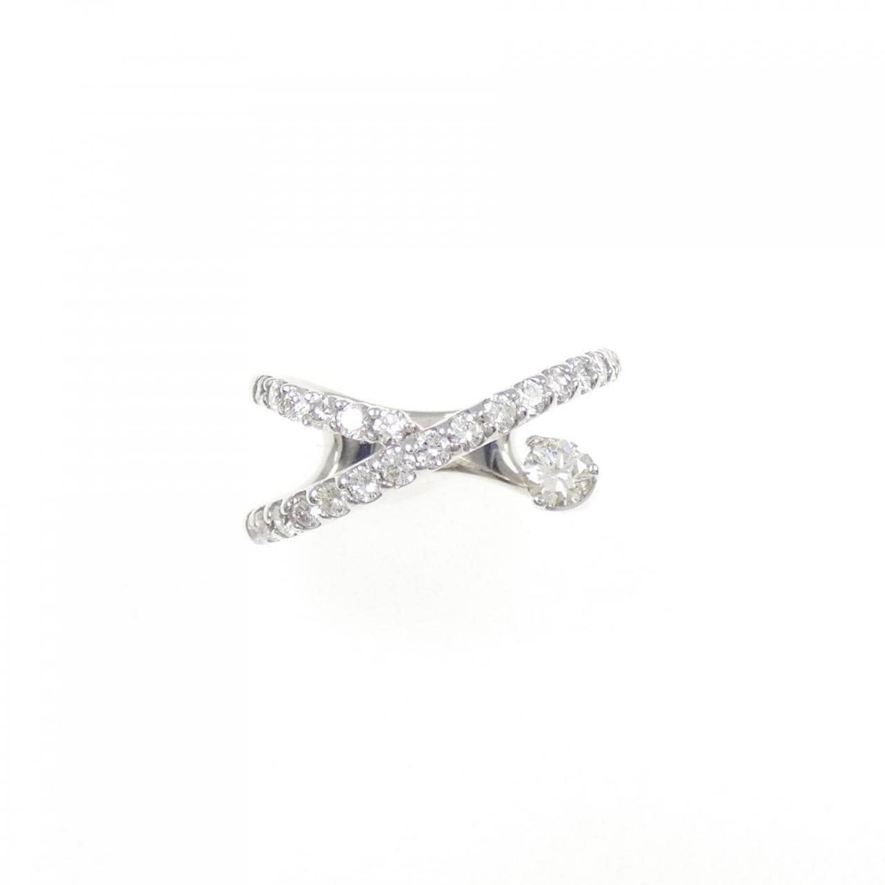 K18WG ダイヤモンド ピンキー リング 0.35CT