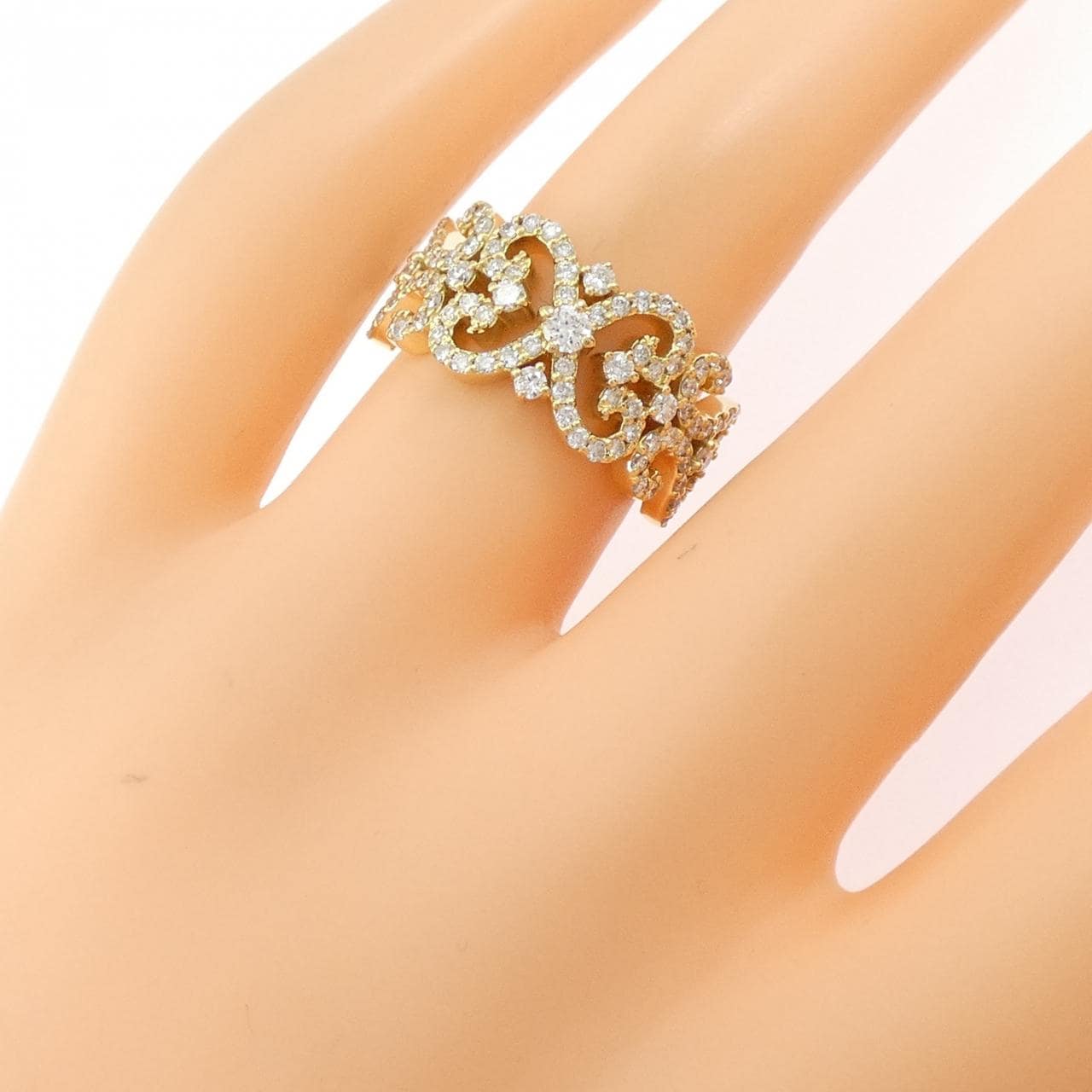 K18YG ダイヤモンド リング 1.08CT