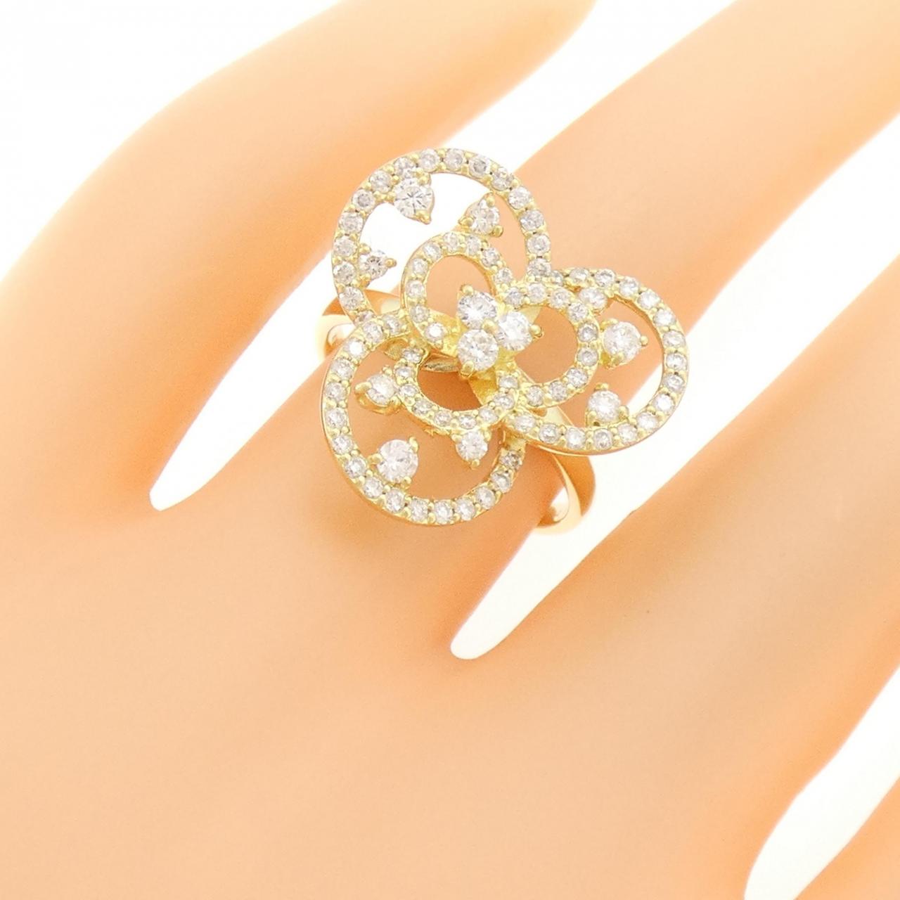 K18YG ダイヤモンド リング 0.75CT