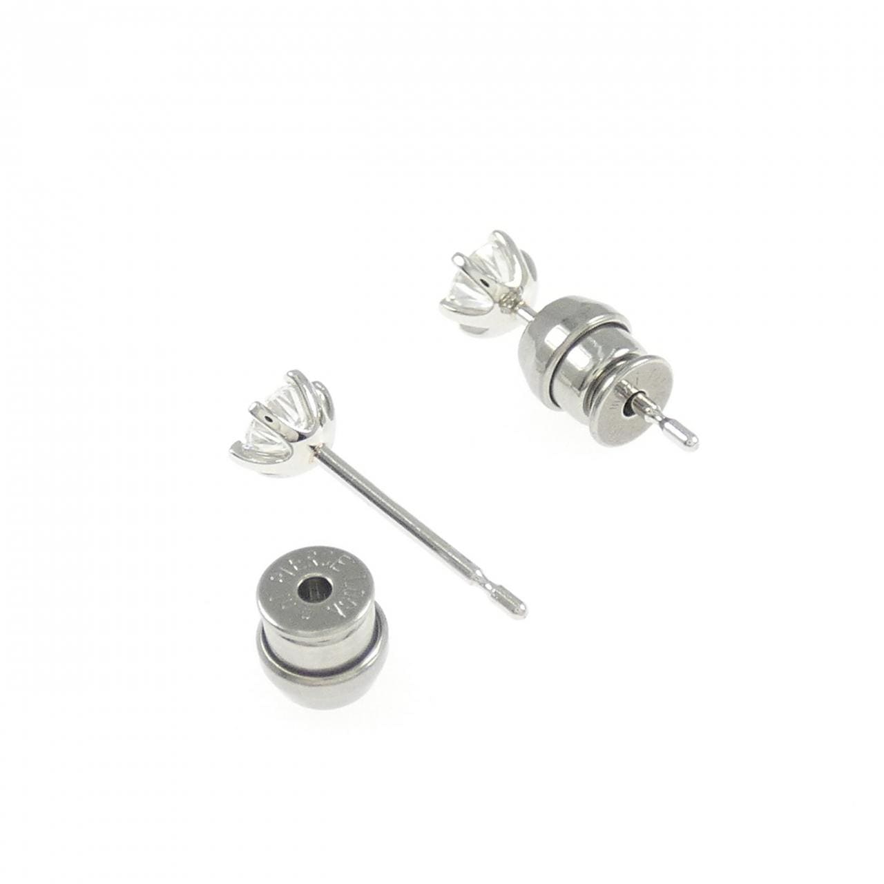 【リメイク】PT900/ST ダイヤモンド ピアス 0.226CT 0.229CT D VVS2-VS1 EXT H&C