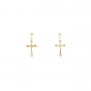 【新品】K18YG クロス ピアス