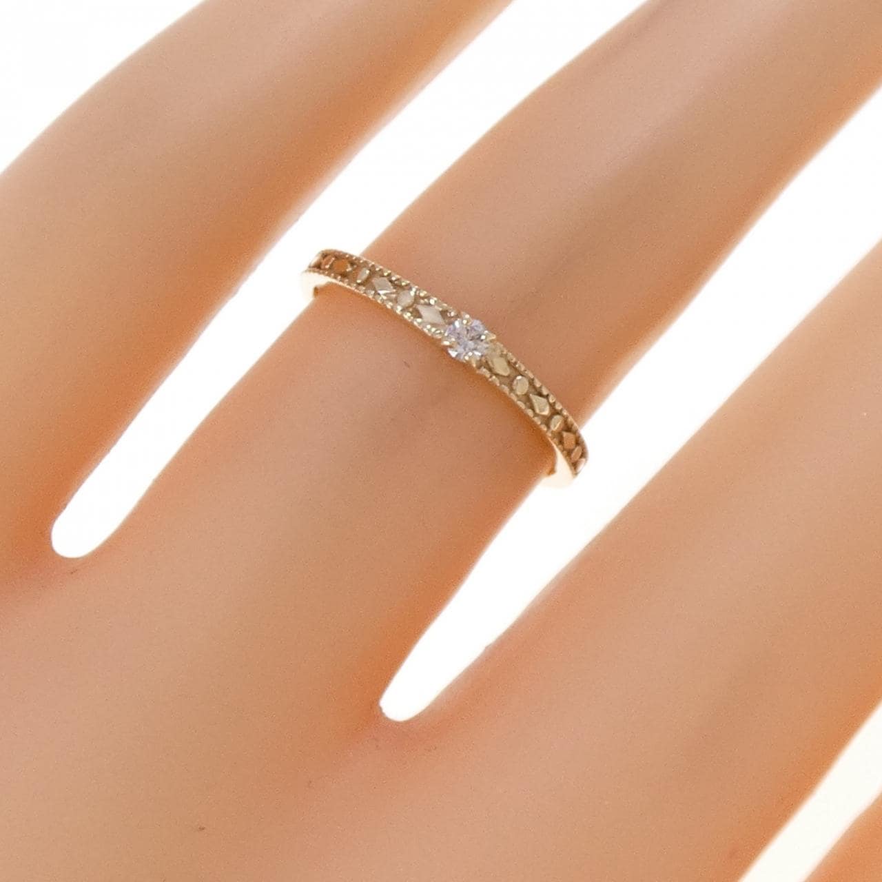 K10YG ダイヤモンド リング 0.03CT