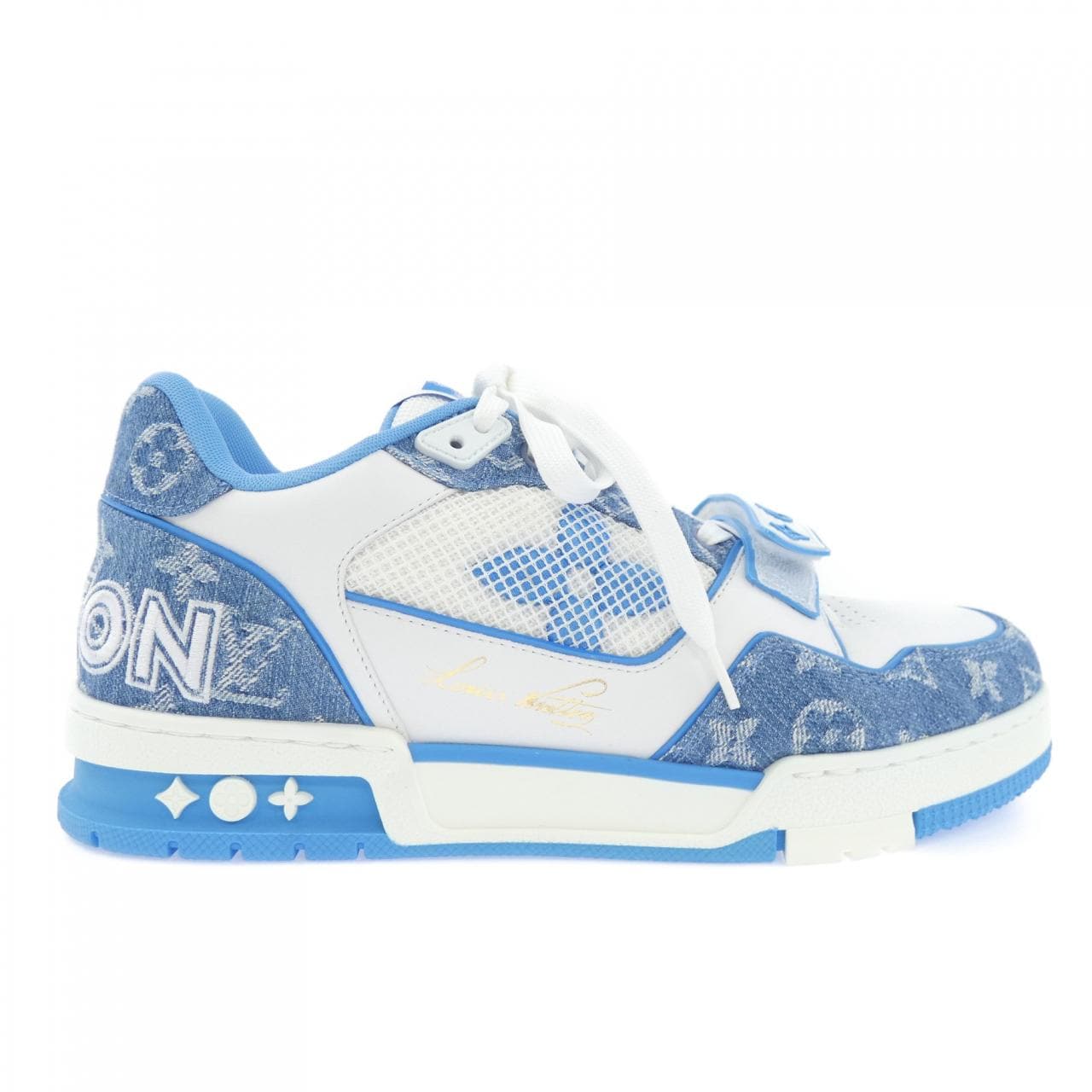 ルイヴィトン LOUIS VUITTON LVトレイナーライン モノグラムデニム スニーカー