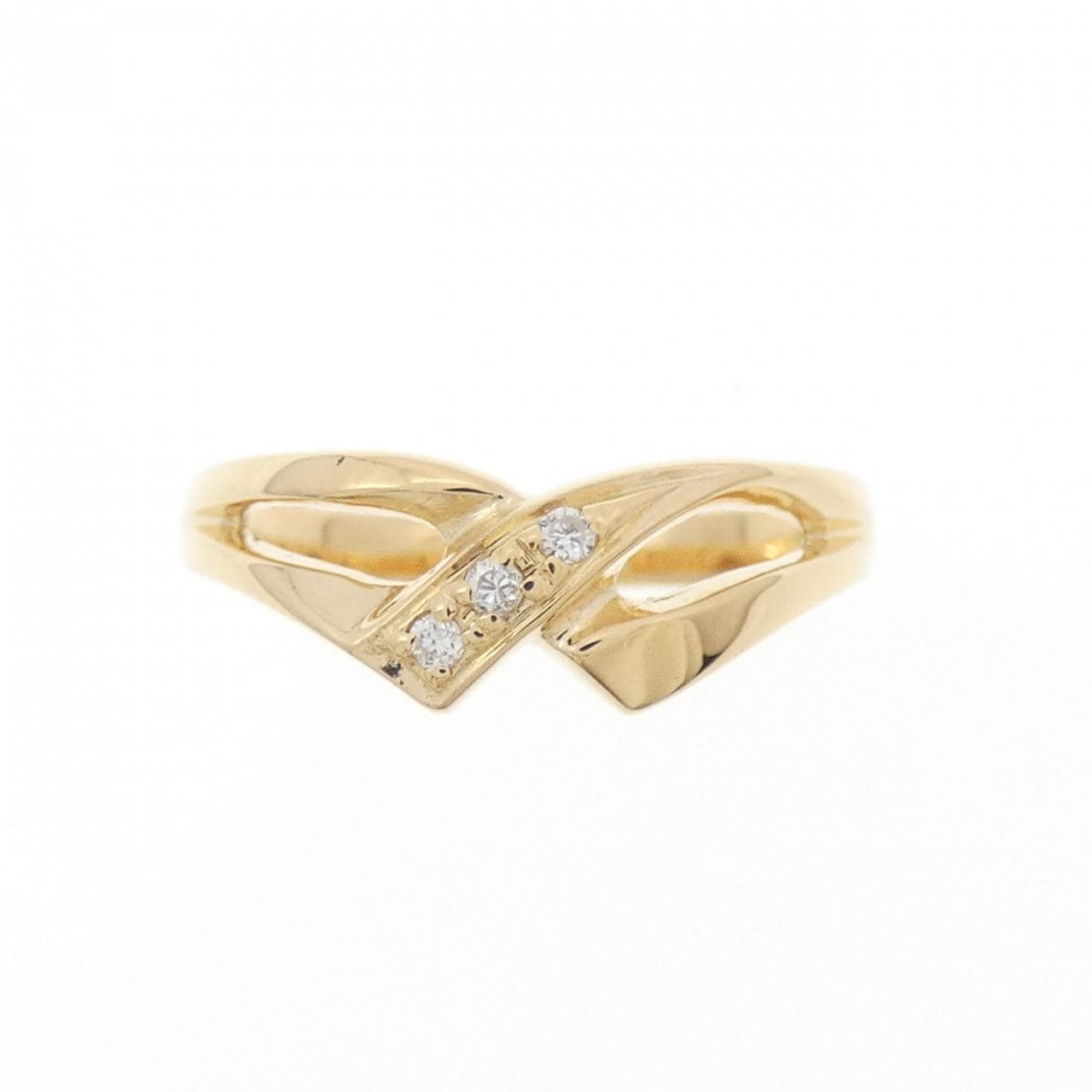 K18YG ダイヤモンド リング 0.03CT