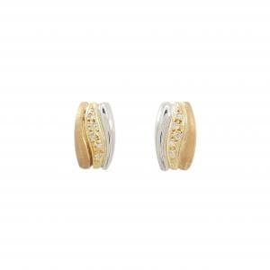 K18YG/PT/K18PG ダイヤモンド ピアス 0.06CT