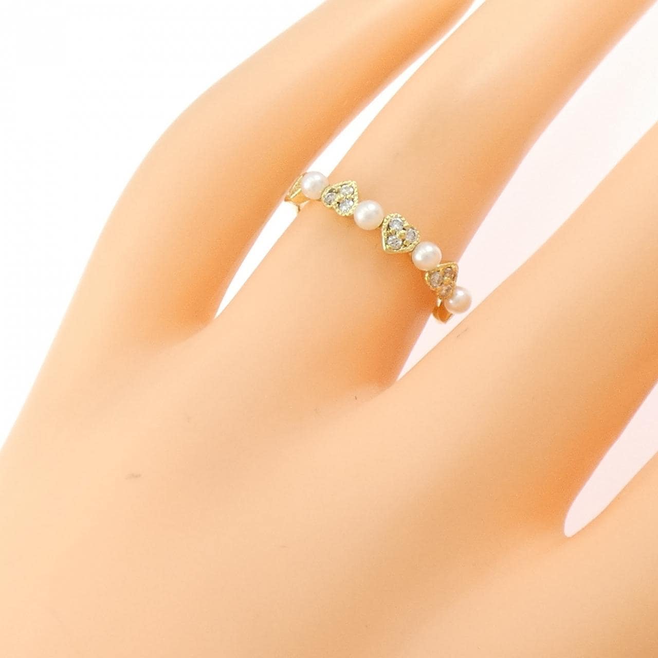 K18YG アコヤパール リング