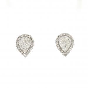 K18WG ダイヤモンド ピアス 1.10CT