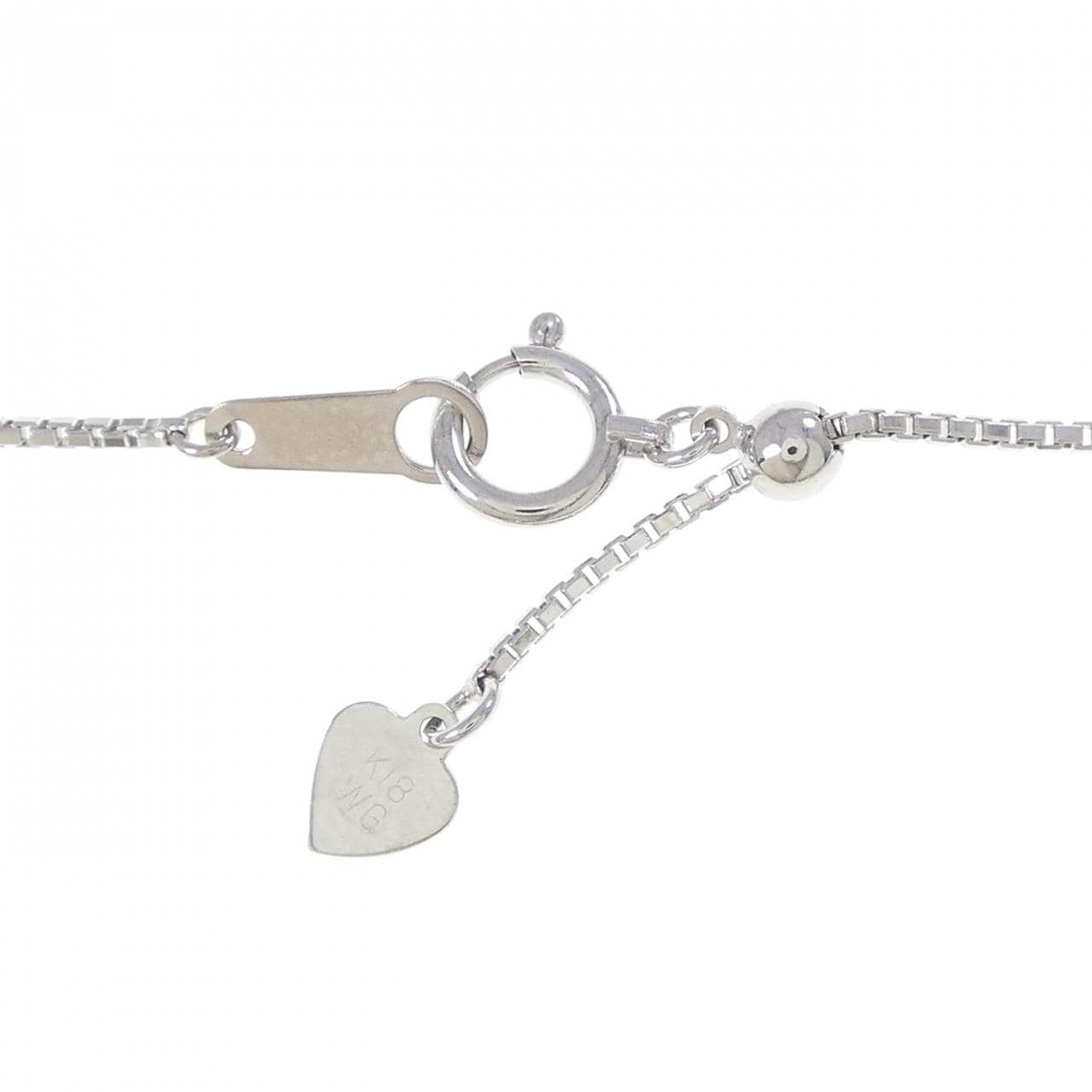 K18WG ホースシュー ダイヤモンド ネックレス