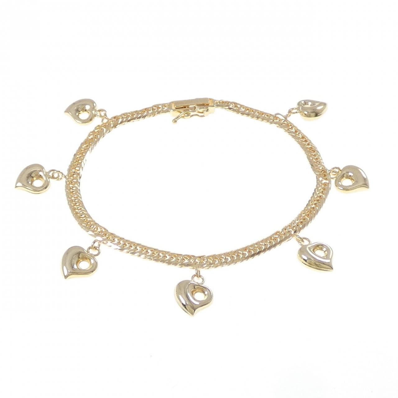 K18YG ハート ブレスレット