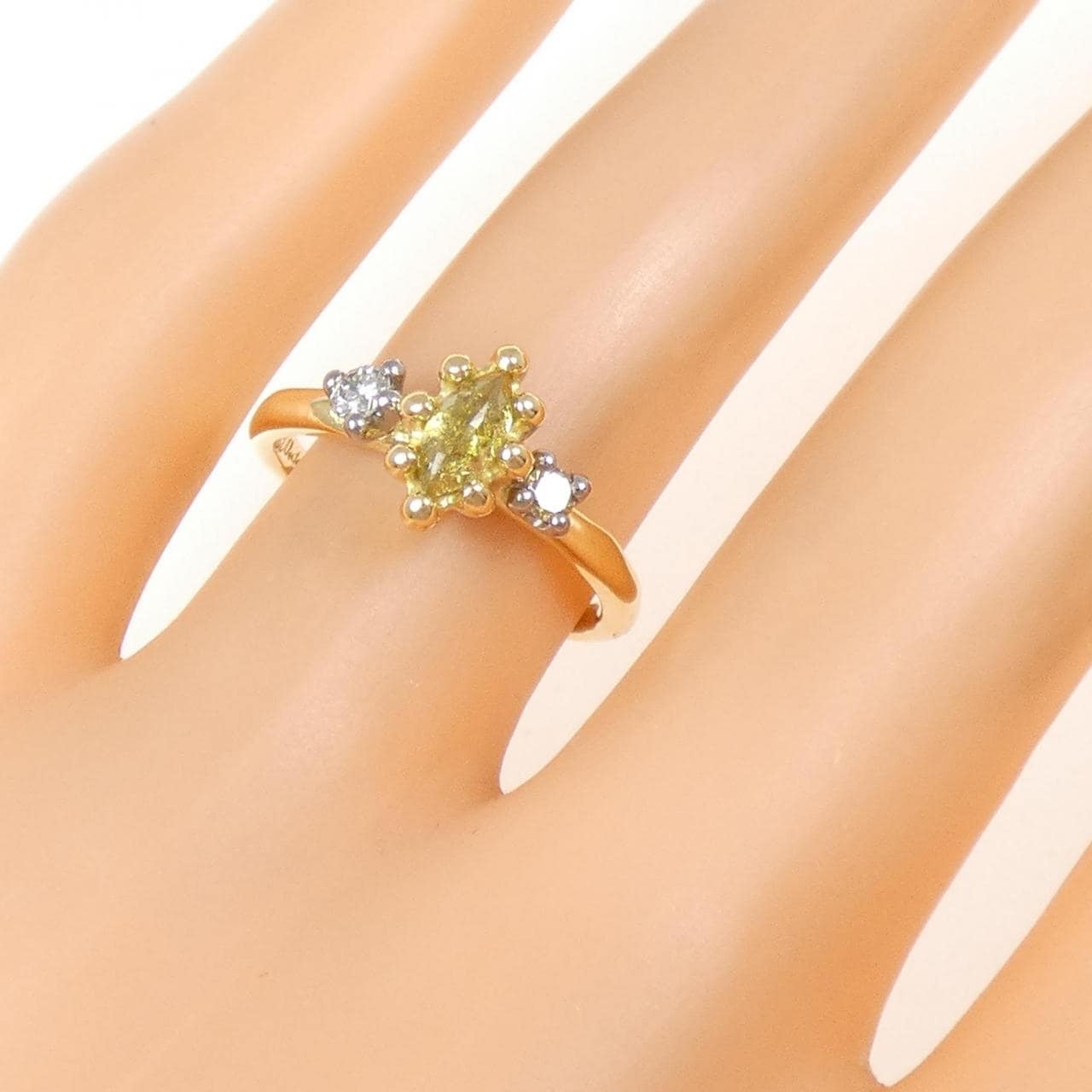 K18YG/K18WG ダイヤモンド リング 0.32CT