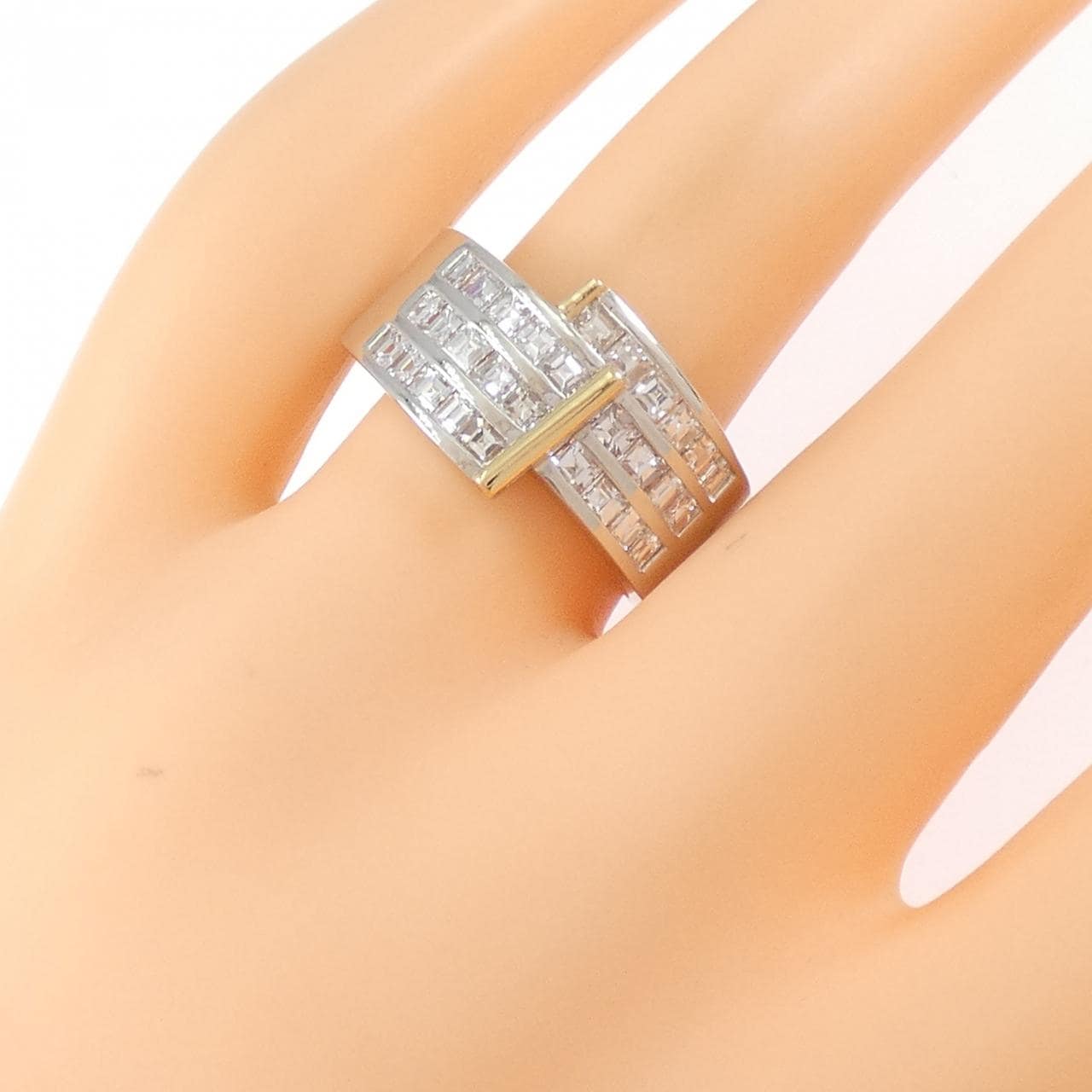PT900/K18YG ダイヤモンド リング 1.54CT