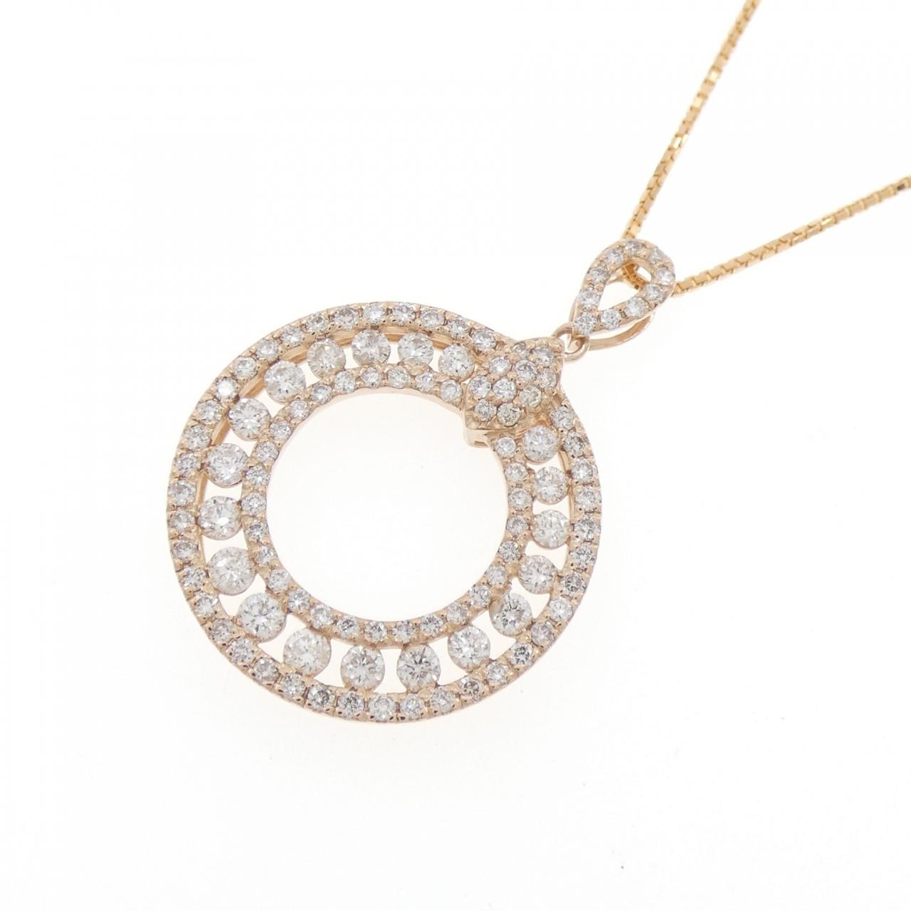 K18PG ダイヤモンド ネックレス 1.00CT