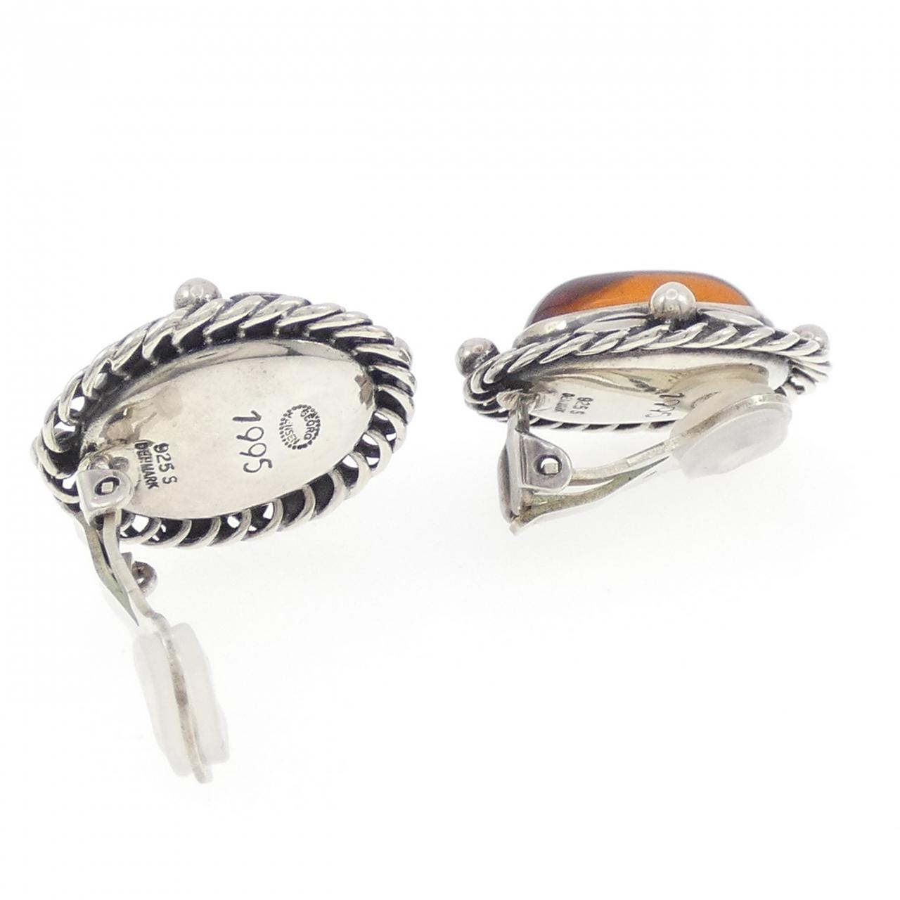 ジョージ ジェンセン 琥珀 イヤリング