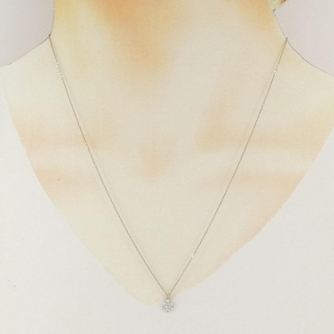 PT900/K18YG ダイヤモンド ネックレス 0.05CT