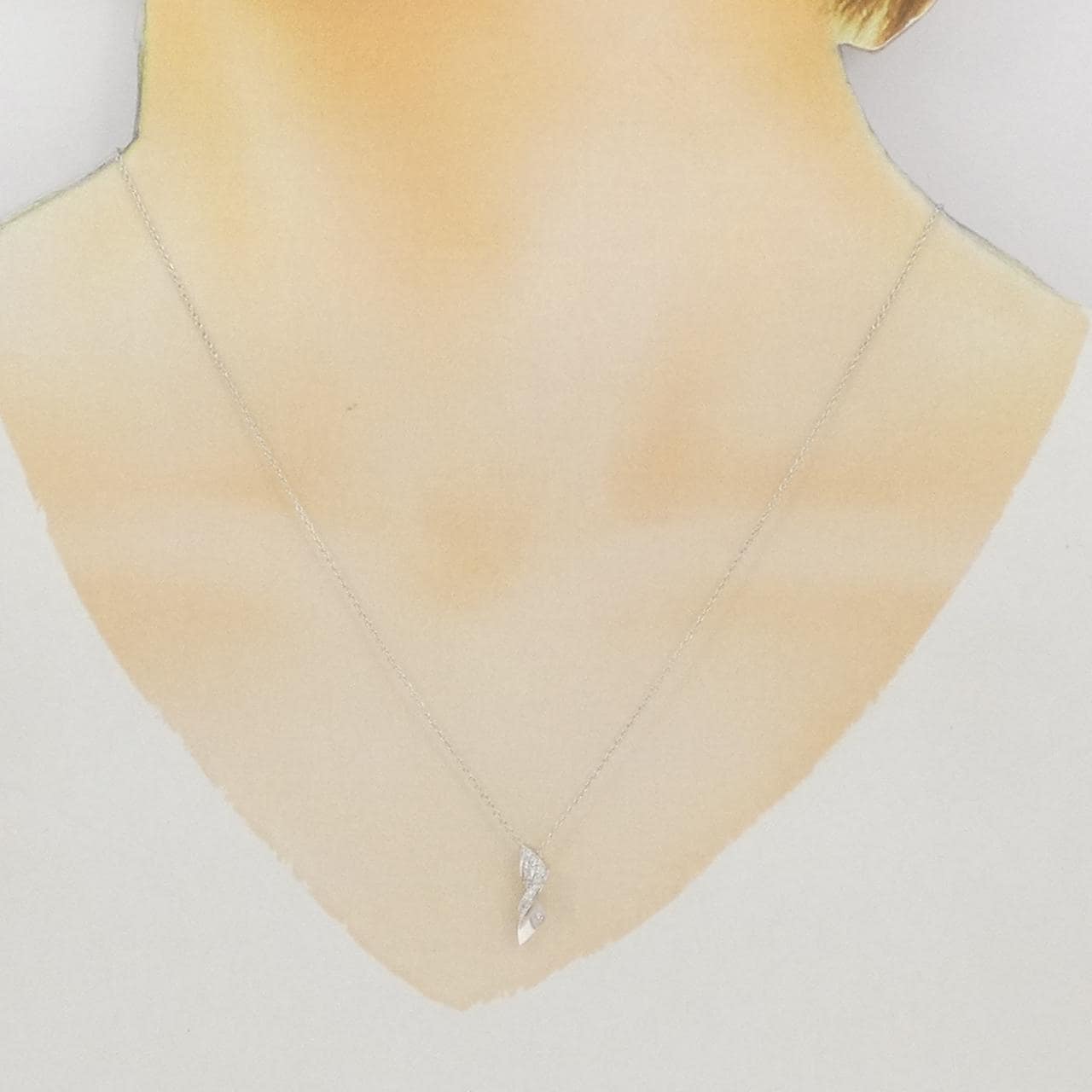 750WG/K18WG ダイヤモンド ネックレス 0.23CT