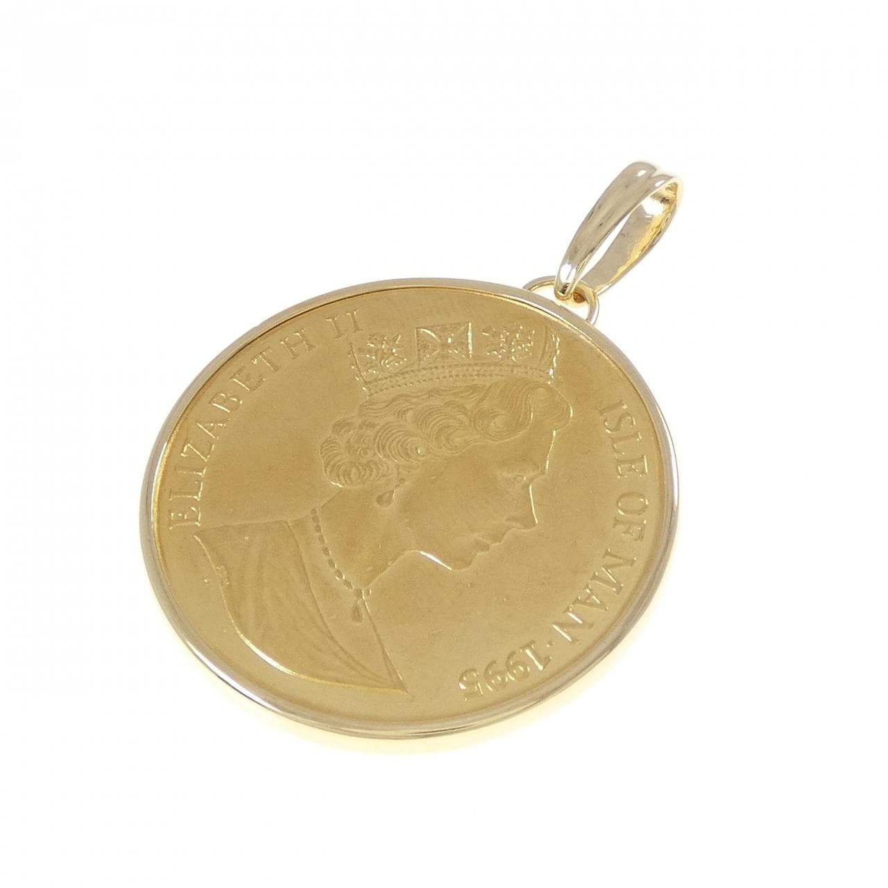 K18YG(枠) コイン ペンダント