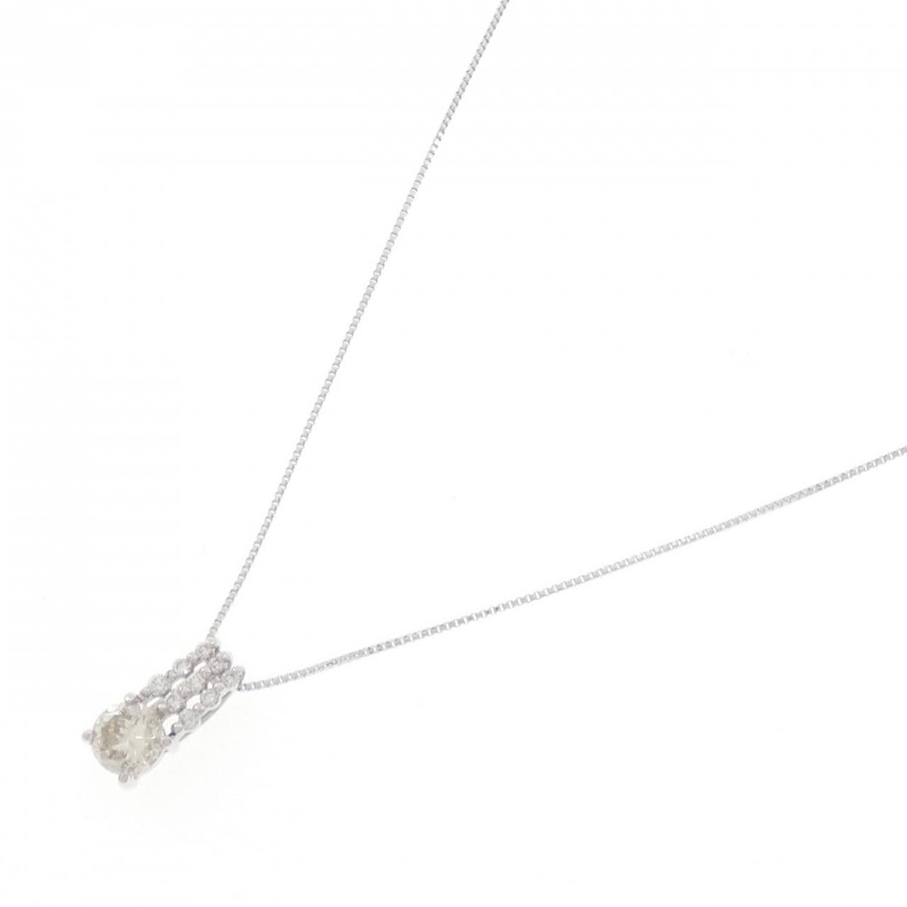 K18WG ダイヤモンド ネックレス 0.55CT