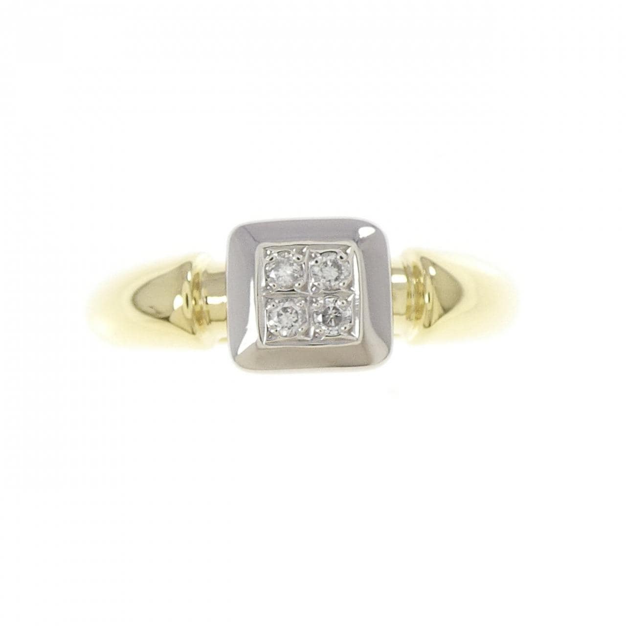 K18YG/PT900 ダイヤモンド リング 0.06CT