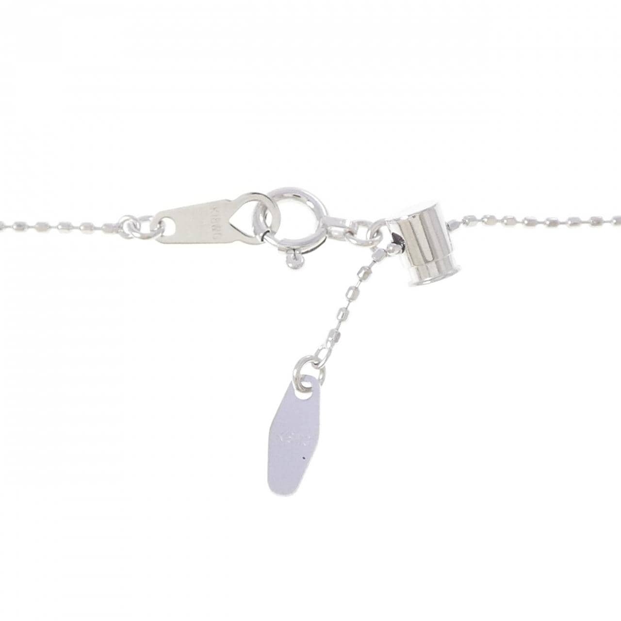 K18WG クロス ダイヤモンド ネックレス 0.20CT