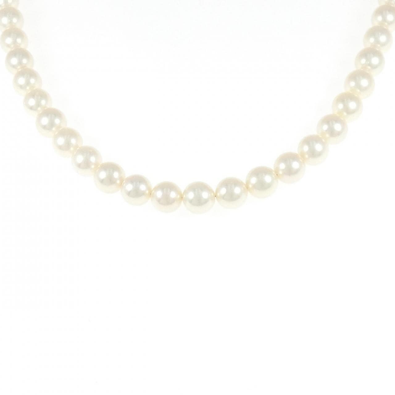シルバークラスプ アコヤパール ネックレス 7.5-8mm