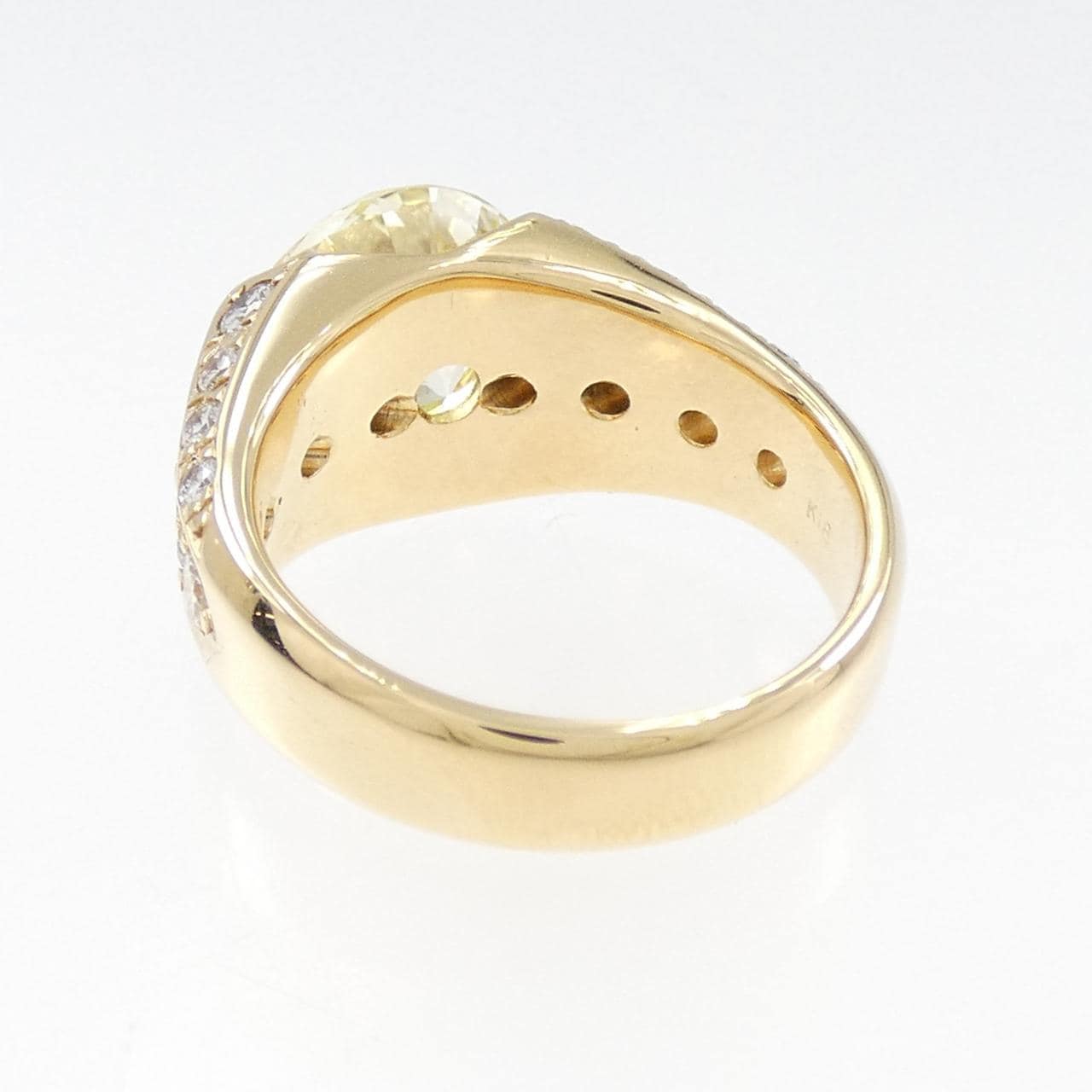 K18YG ダイヤモンド リング 3.117CT
