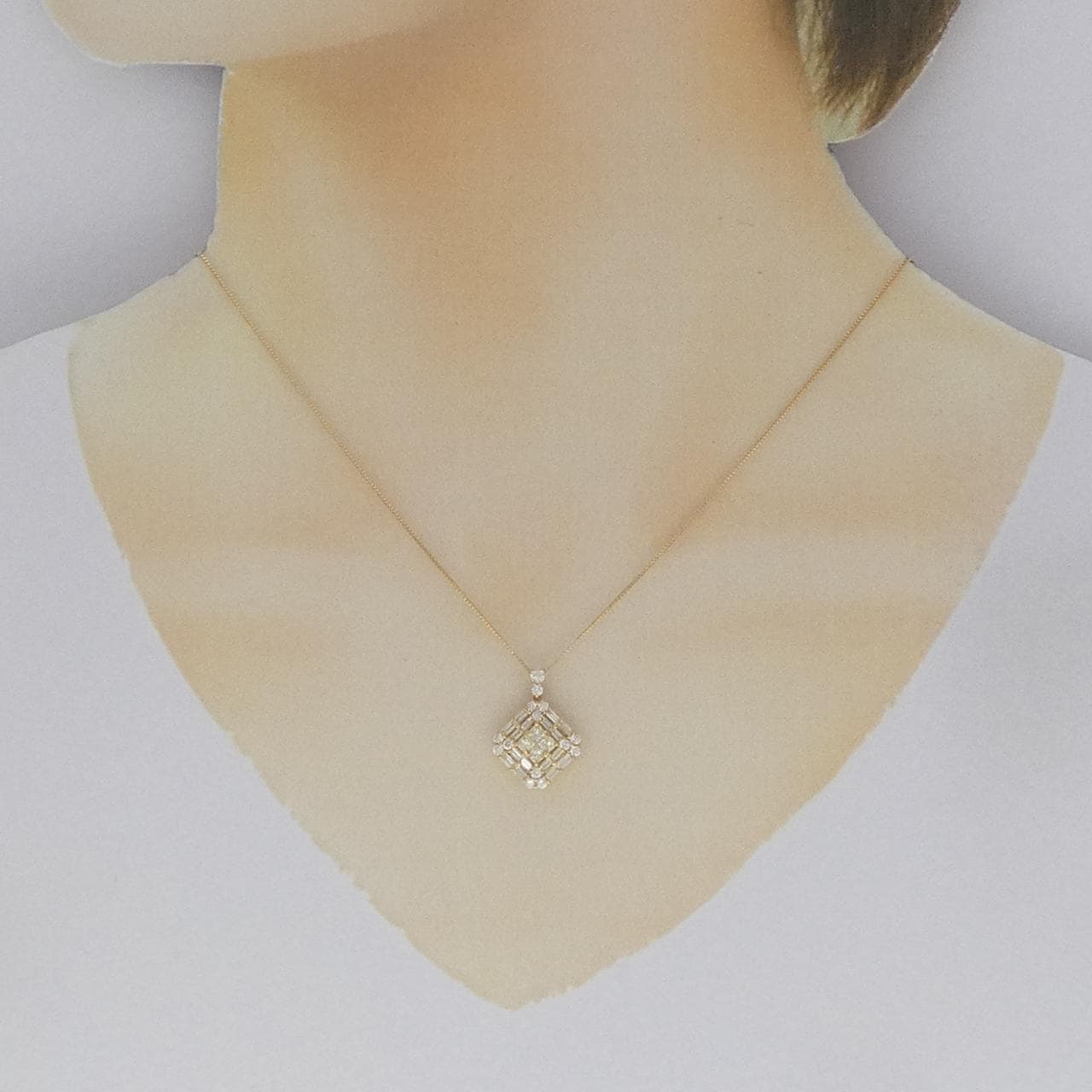 【新品】K18YG ダイヤモンド ネックレス 1.00CT