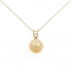 K18YG 白蝶パール ネックレス 10.4mm