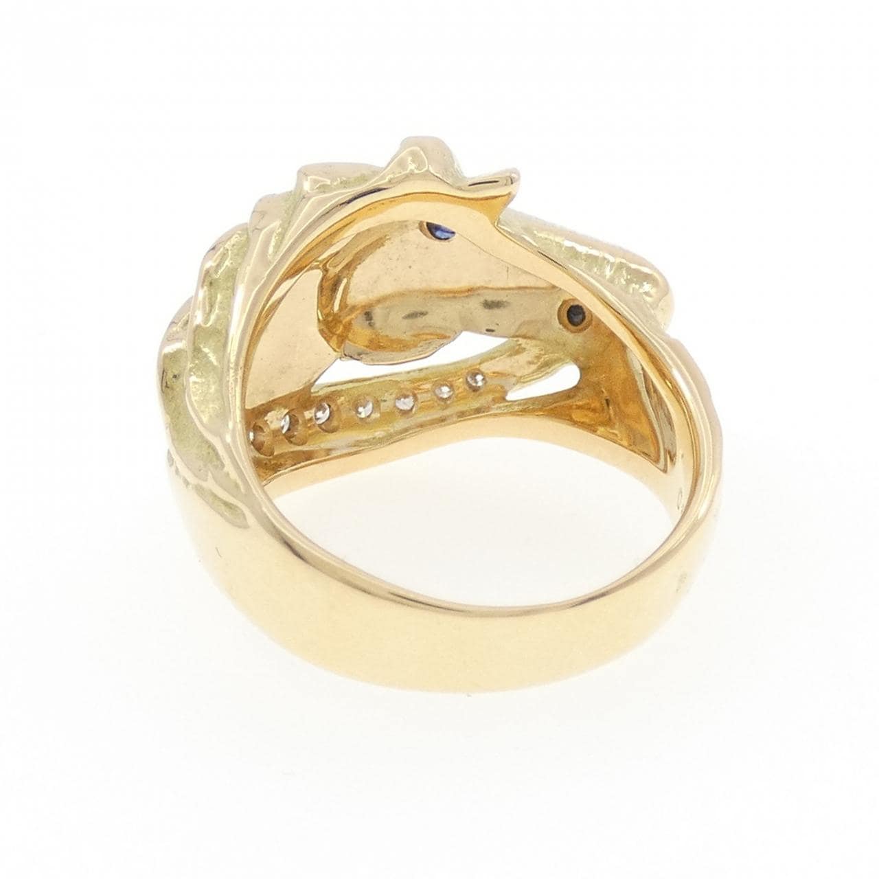 K18YG软管蓝宝石戒指