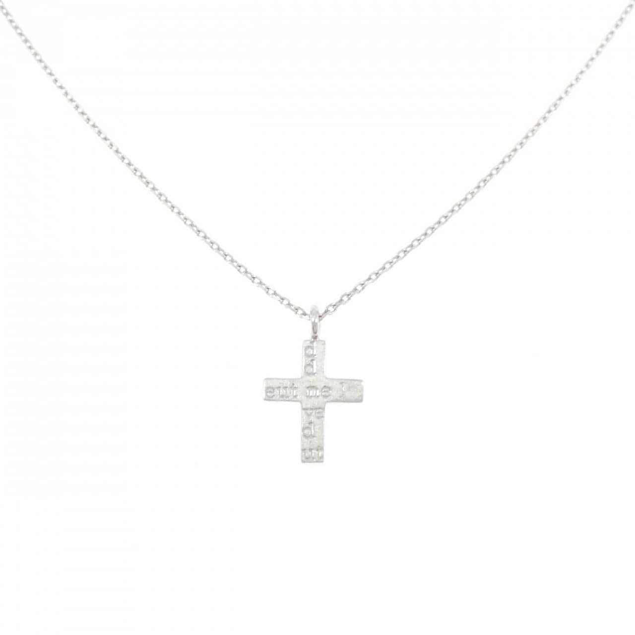 K18WG クロス ネックレス