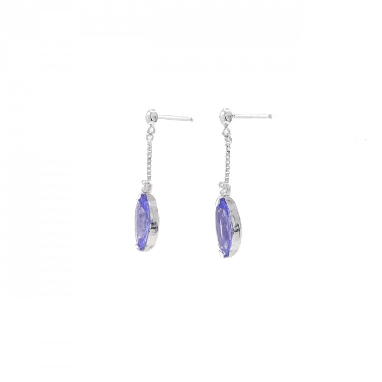 K18WG Tanzanite Earrings 1.00CT
