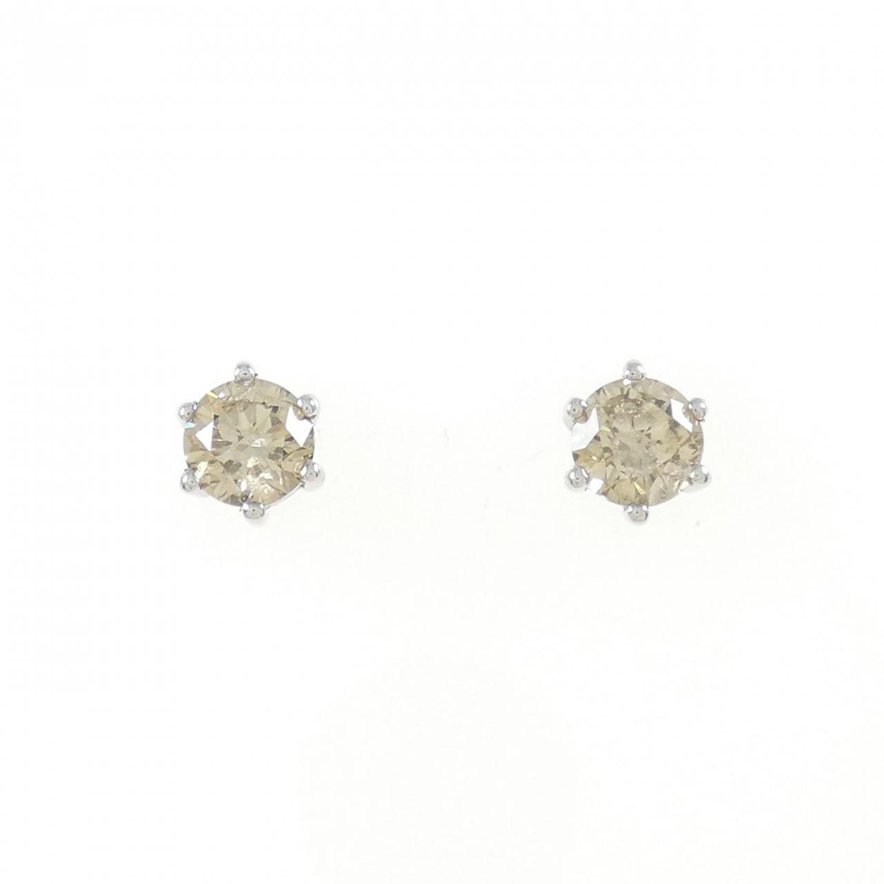 PT ソリティア ダイヤモンド ピアス 1.00CT