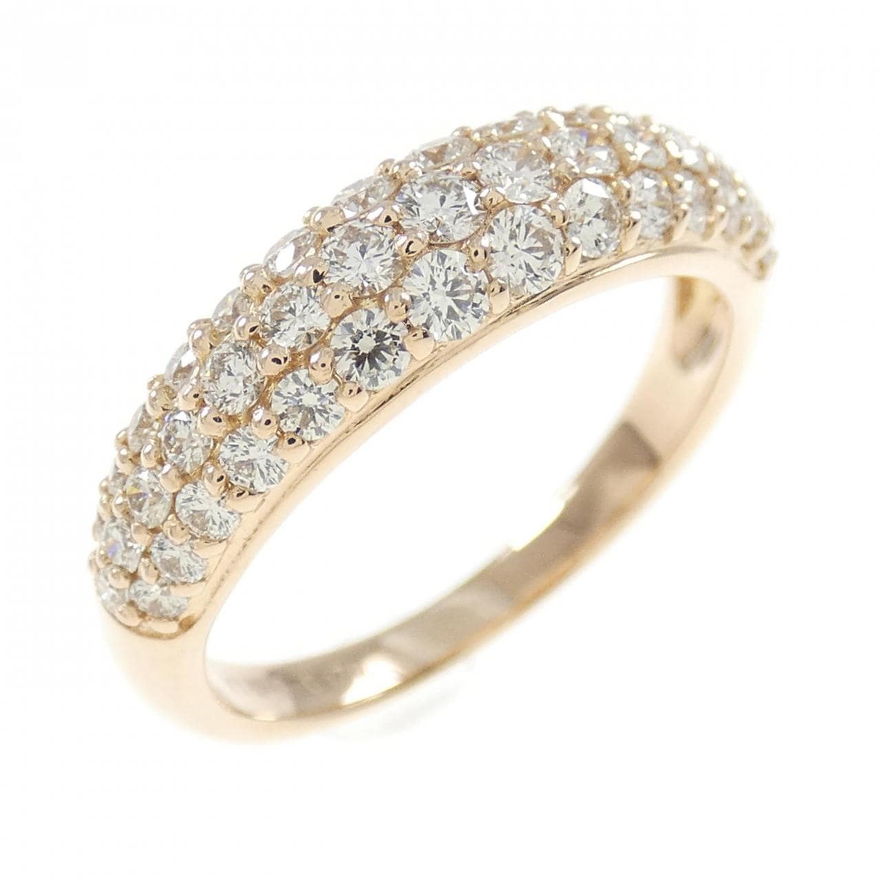 K18PG pave Diamond ring 0.70CT