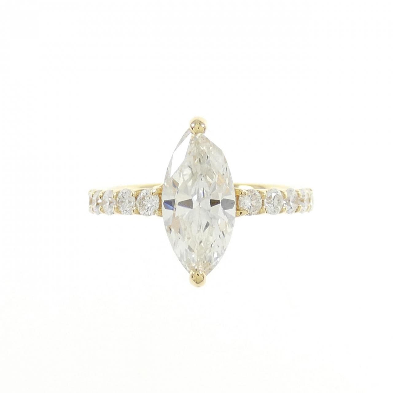 [Remake] K18YG Diamond Ring 1.433CT H VS1 Marquise Cut