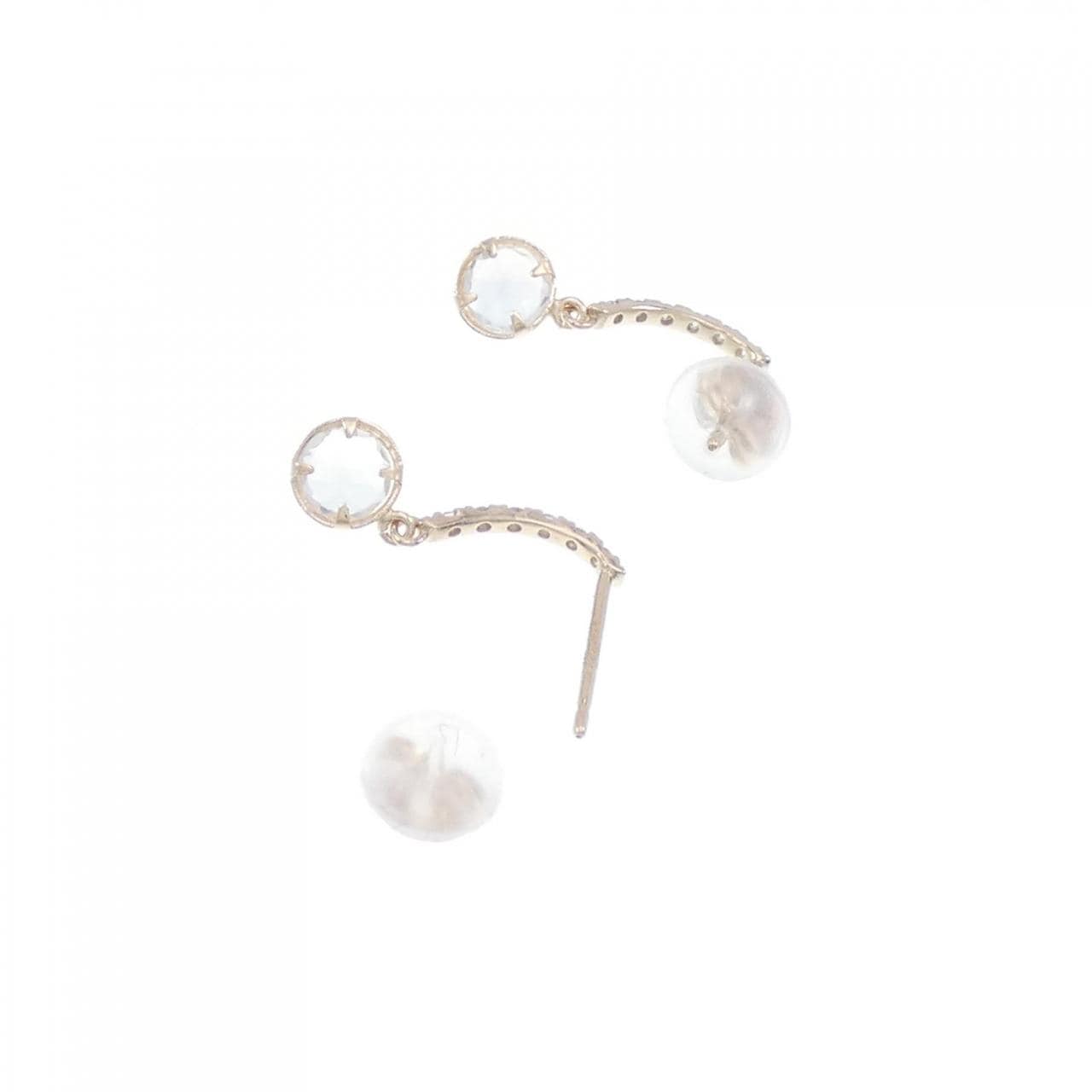 [BRAND NEW] K10YG Moonstone earrings