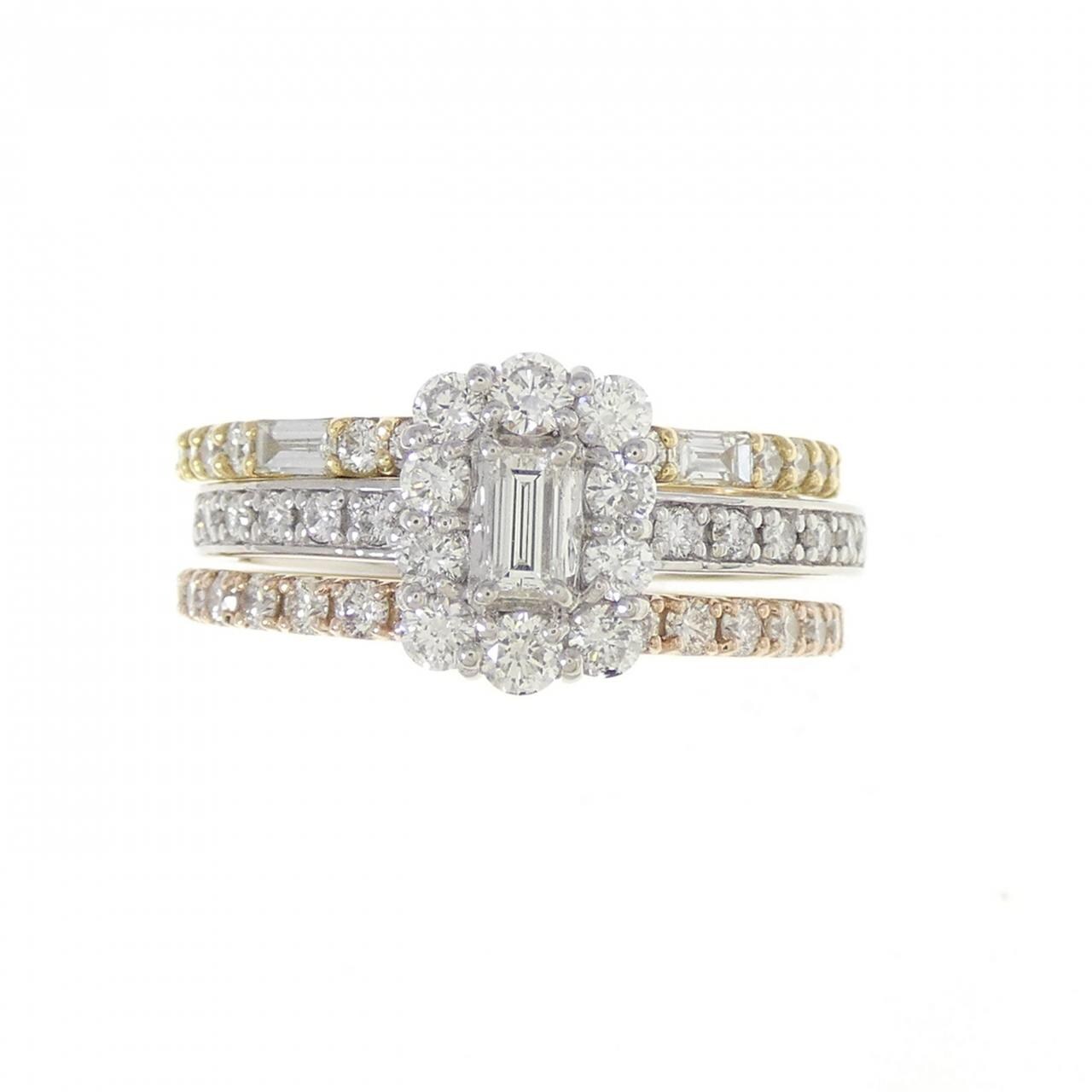 [BRAND NEW] PT900/K18YG/K18PG Diamond Ring 0.50CT