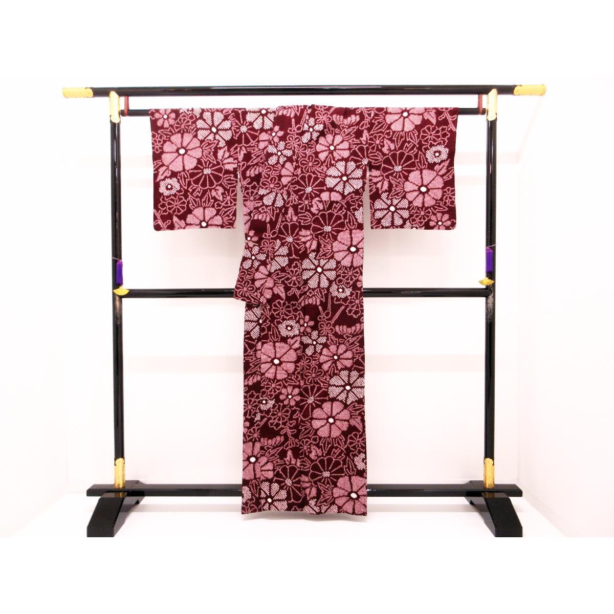 女ゆかた　絞り加工　広衿　身丈Ｓ寸