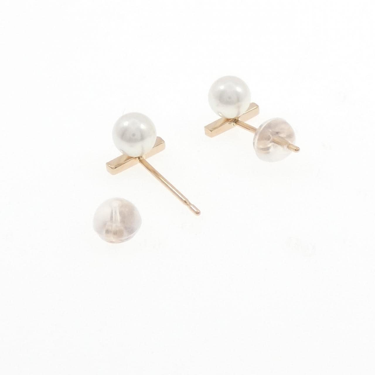K18PG アコヤパール ピアス 5.1mm