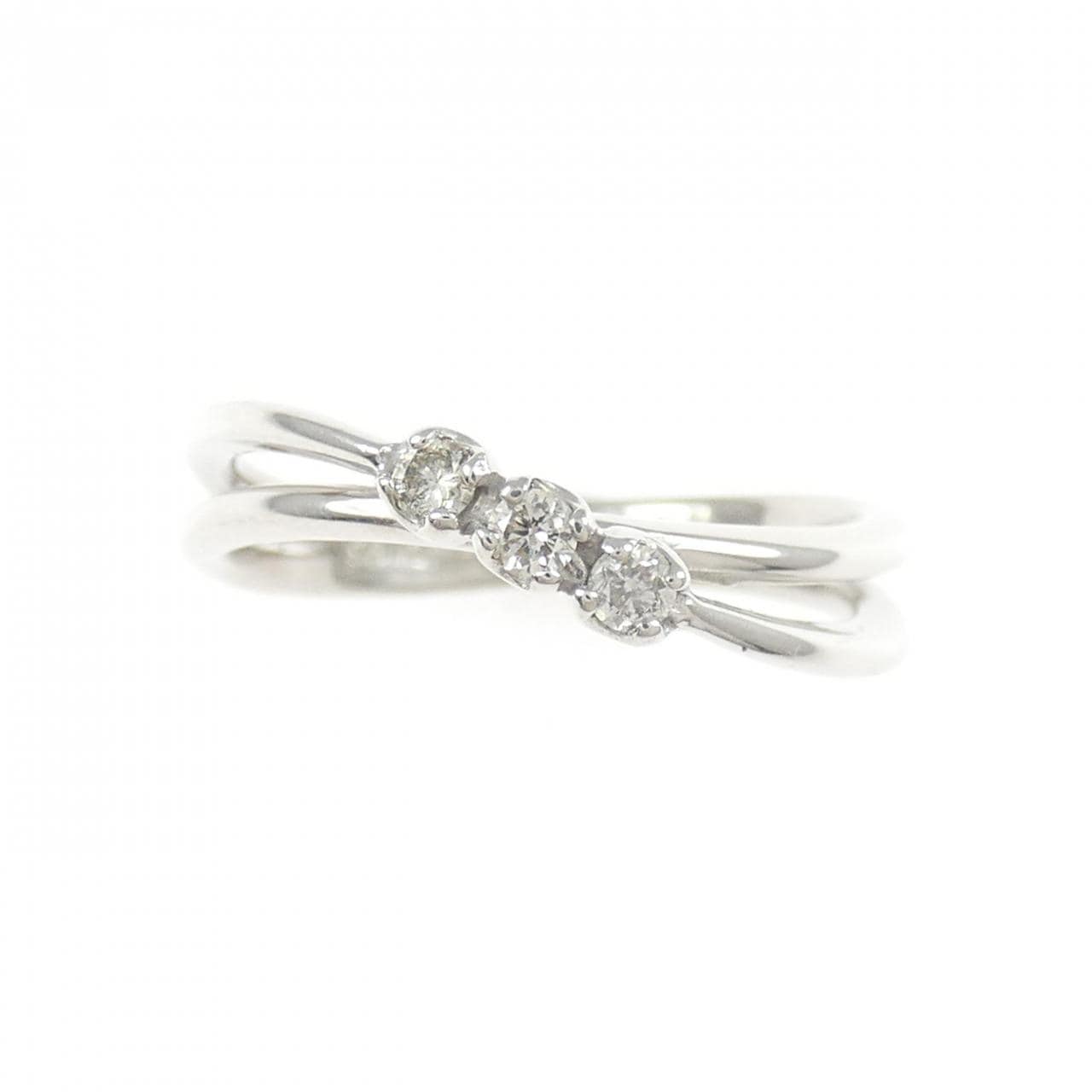 K18WG ダイヤモンド リング 0.10CT