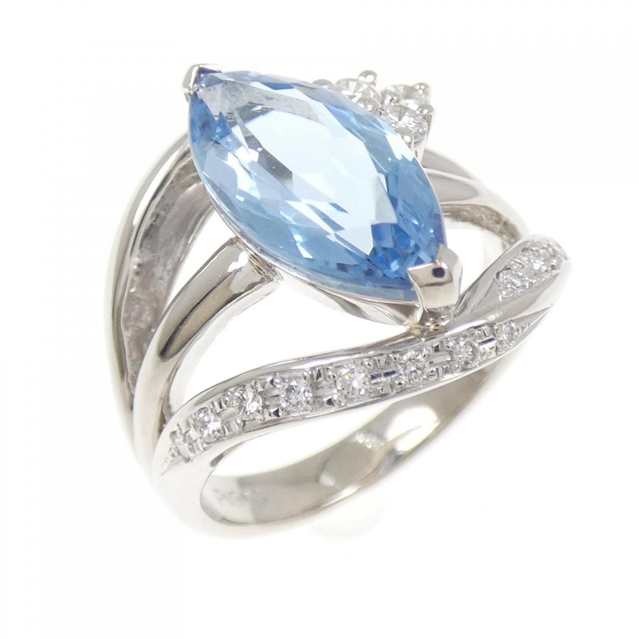 PT900 アクアマリン リング 2.14CT