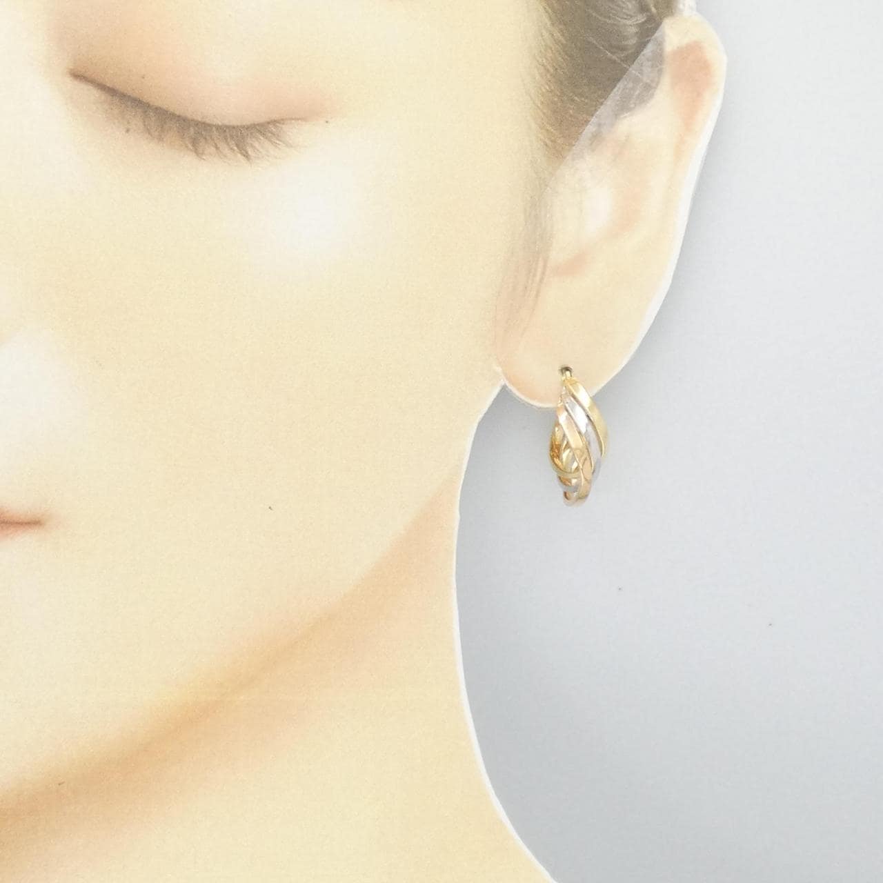 K14 three-color earrings