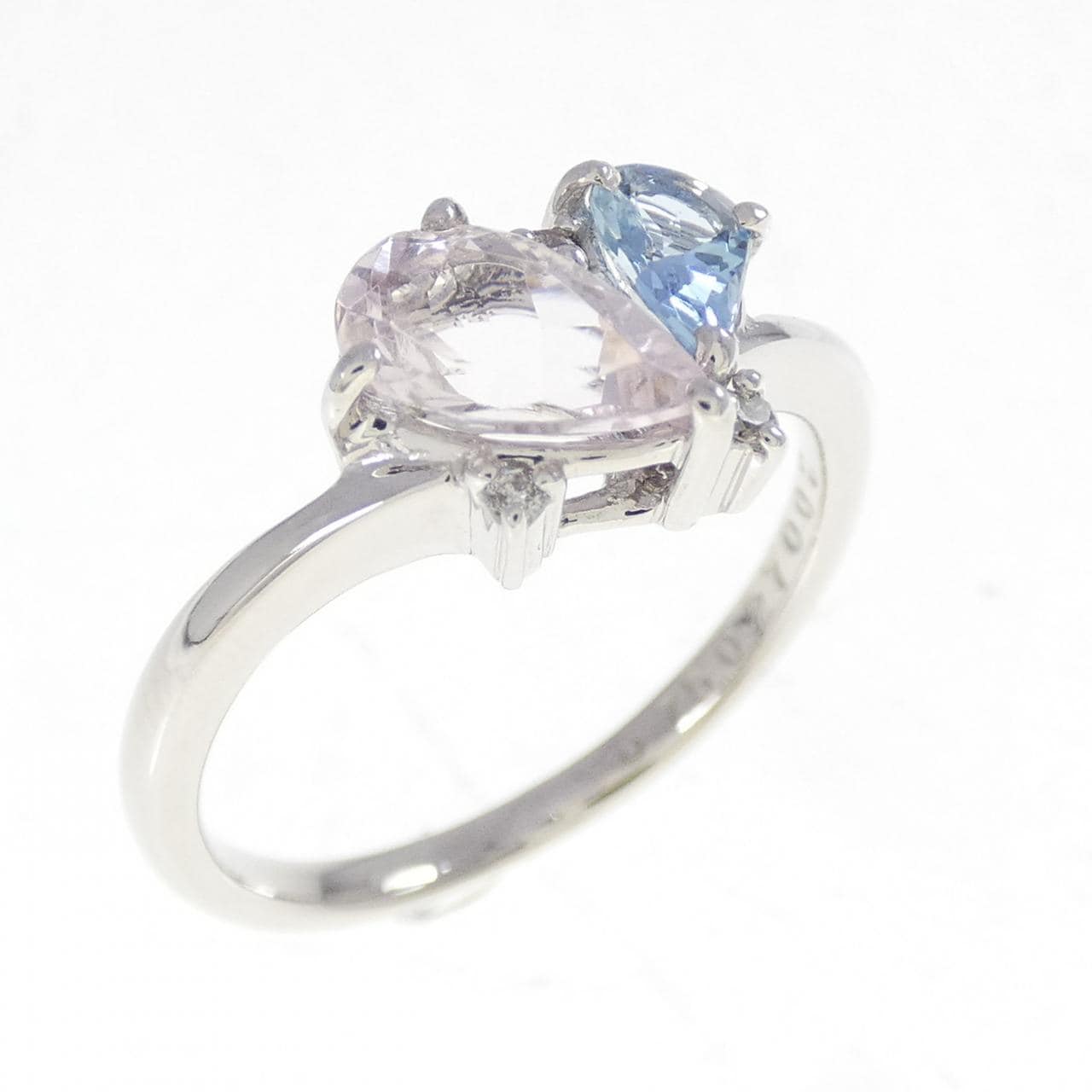 K18WG カラーストーン リング