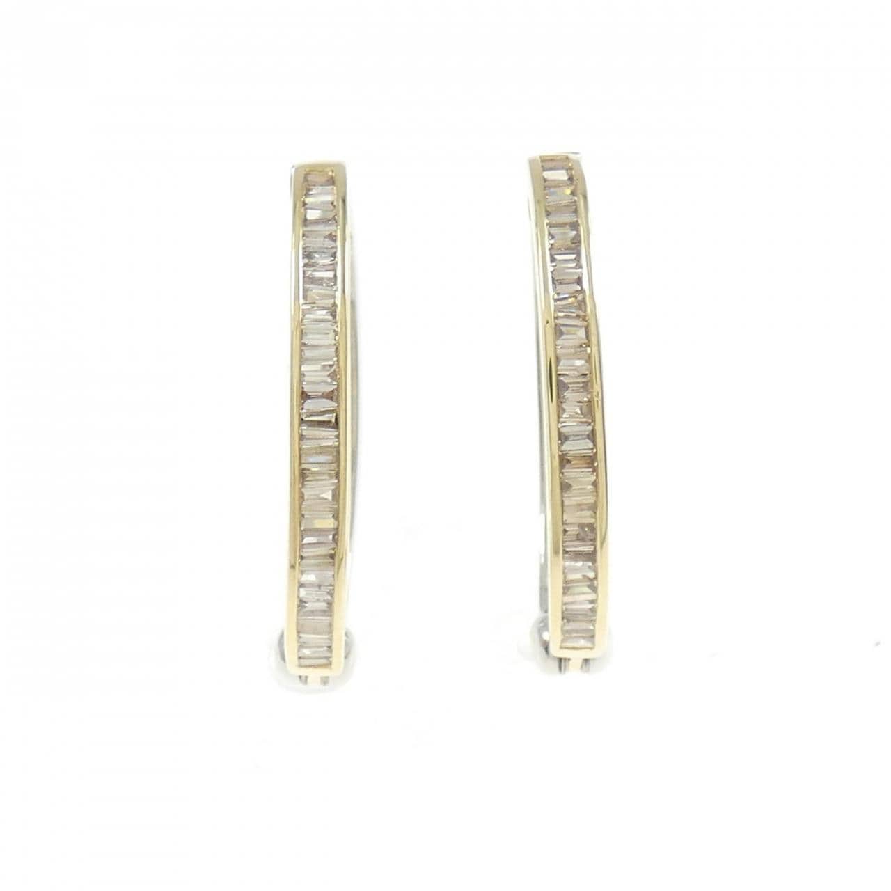 K18YG/PT950 Diamond Earrings 1.00CT