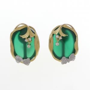 アズ タイム カルセドニー ピアス