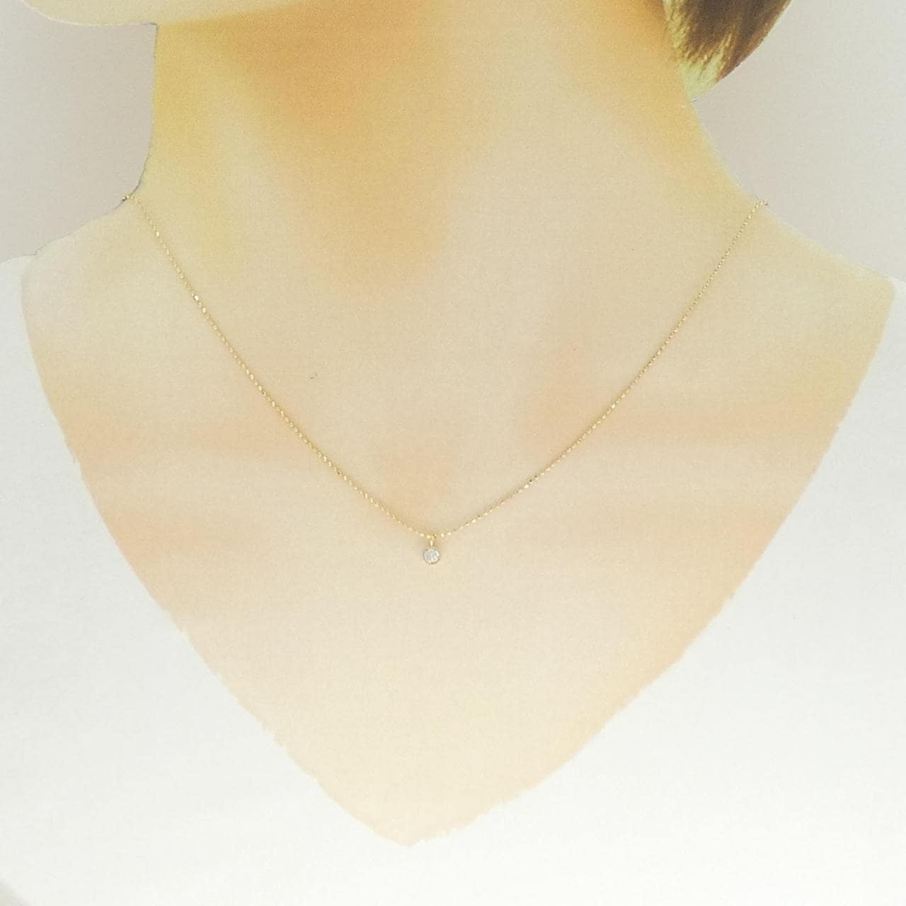 K18YG ダイヤモンド ネックレス 0.10CT