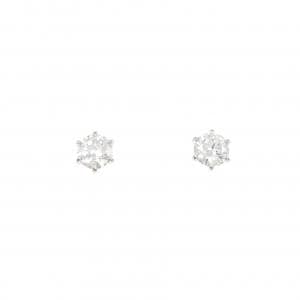 【リメイク】PT900/ST ダイヤモンド ピアス 0.312CT 0.317 D SI1 VG